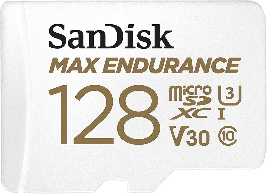 Sandisk Max Endurance Microsdxc Card SQQVR 128G (60 000 HRS) UHS-I C10 U3 V30 100MB/S R 40MB/S W SD Adaptor SDSQQVR-128G-GN6IA - SuperSaverAU - view 1