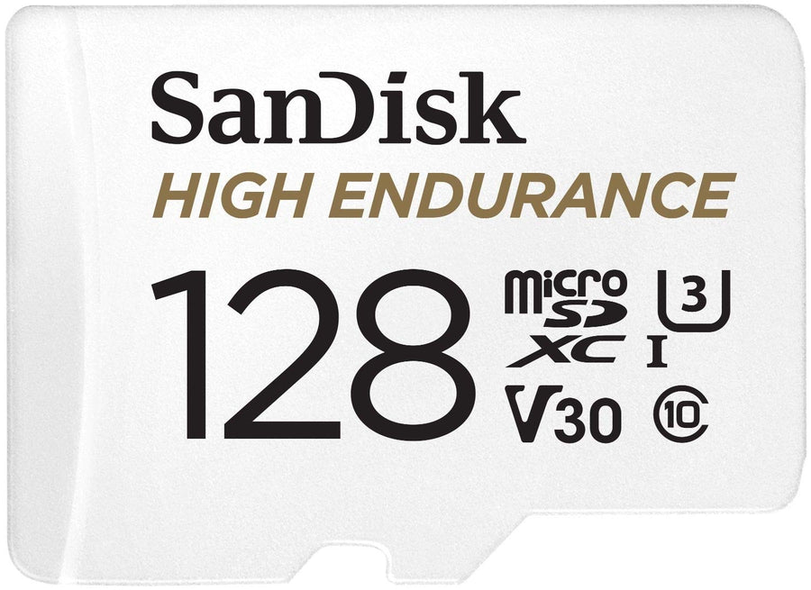 SanDisk High Endurance 128GB microSDHC UHS-I C10 U3 V30 Memory Card with SD Adapter - SuperSaverAU - view 1