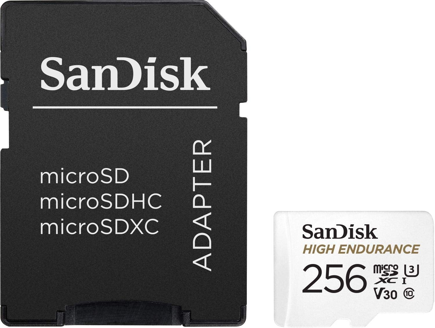 SANDISK HIGH ENDURANCE MICROSDHC CARD SQQNR 256G UHS-I C10 U3 V30 100MB/S R 40MB/S W SD ADAPTOR SDSQQNR-256G-GN6IA - SuperSaverAU - view 3