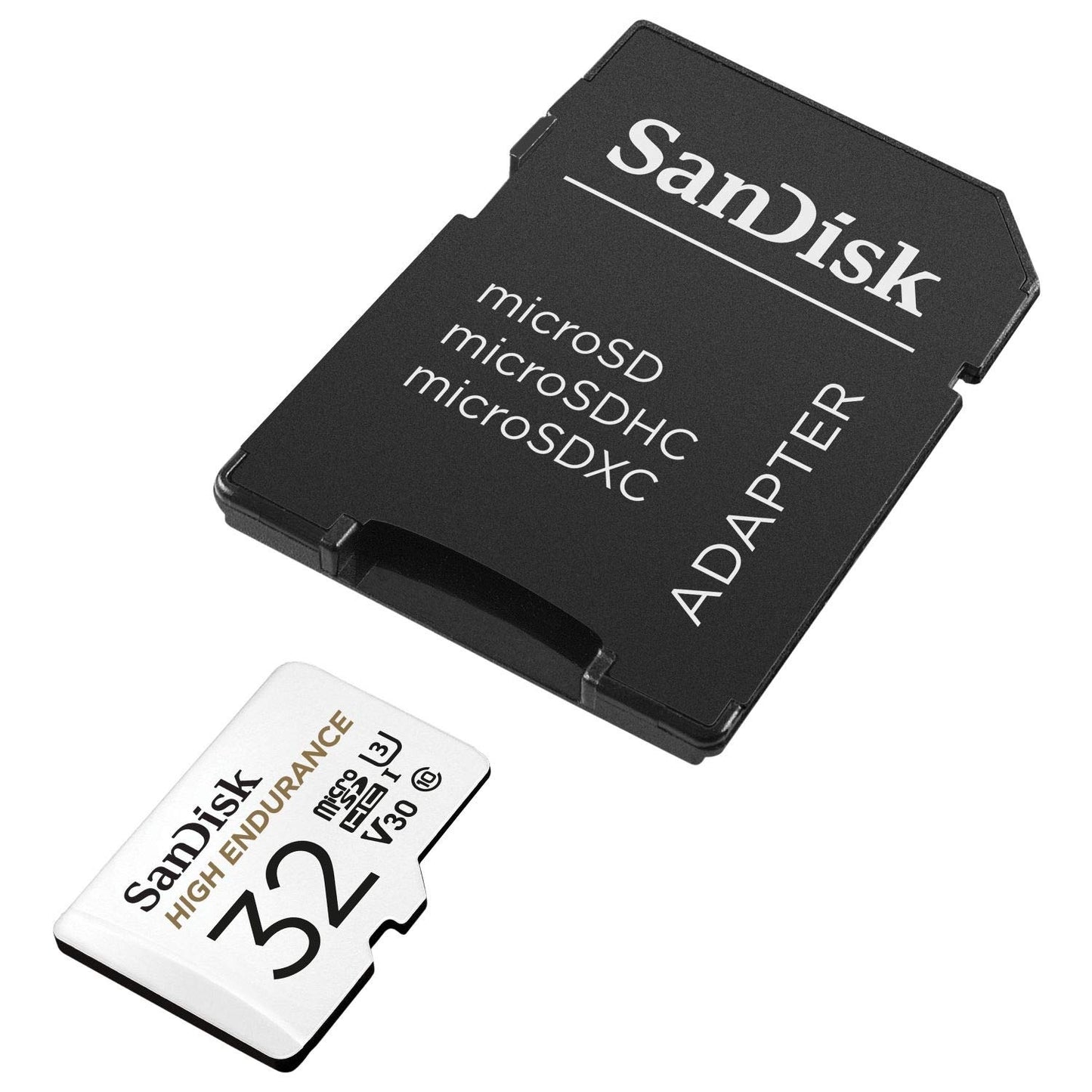 SanDisk High Endurance 32GB microSDHC UHS-I C10 U3 V30 Memory Card with SD Adapter