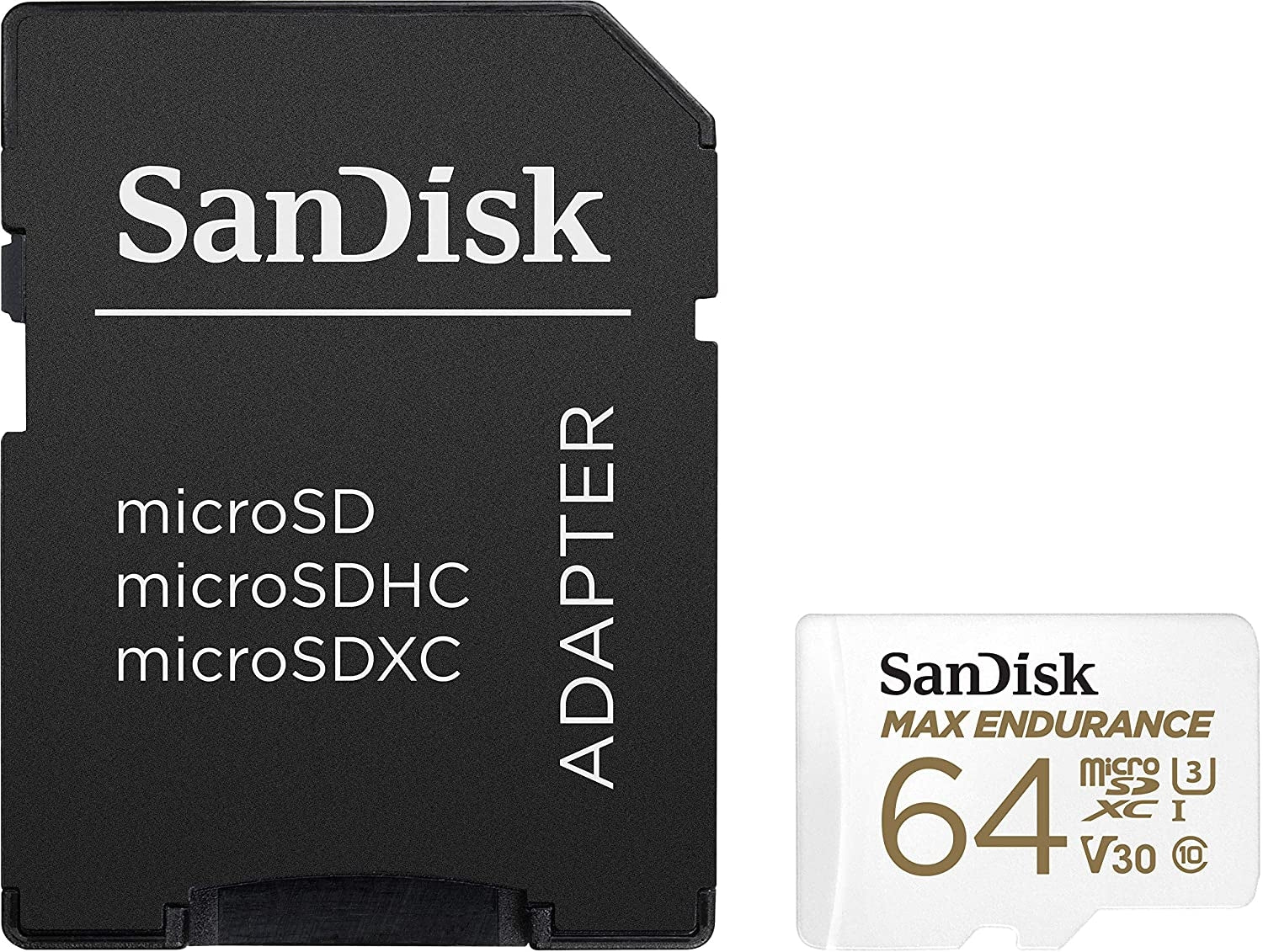 Sandisk Max Endurance Microsdxc Card SQQVR 64G (30 000 HRS) UHS-I C10 U3 V30 100MB/S R 40MB/S W SD Adaptor SDSQQVR-064G-GN6IA - SuperSaverAU - view 3