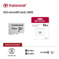 TRANSCEND TS32GUSD300S 32GB UHS-I U1 microSD w/o Adapter  (microSDHC I, C10, U1) - SuperSaverAU - view 3