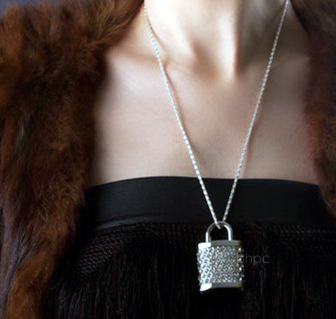 16GB Crystal Lock Pendant USB Flash Drive Pen Stick Memory (Silver) - SuperSaverAU - view 2
