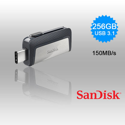 SanDisk 256GB Dual USB 3.1 Flash Drive with Type-C and Type-A Connectors