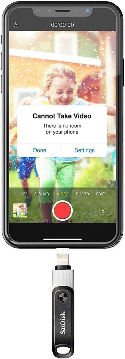 Sandisk iXpand GO 256GB Flash Drive for iPhone with USB 3.0 and Password Protection