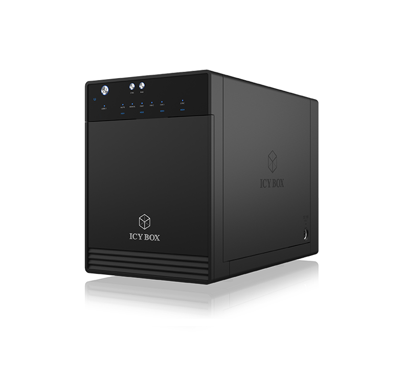 ICY BOX SINGLE enclosure for 4x HDD/SSD with USB 3.1 (Gen 2) Type-C interface and fan - SuperSaverAU - view 1