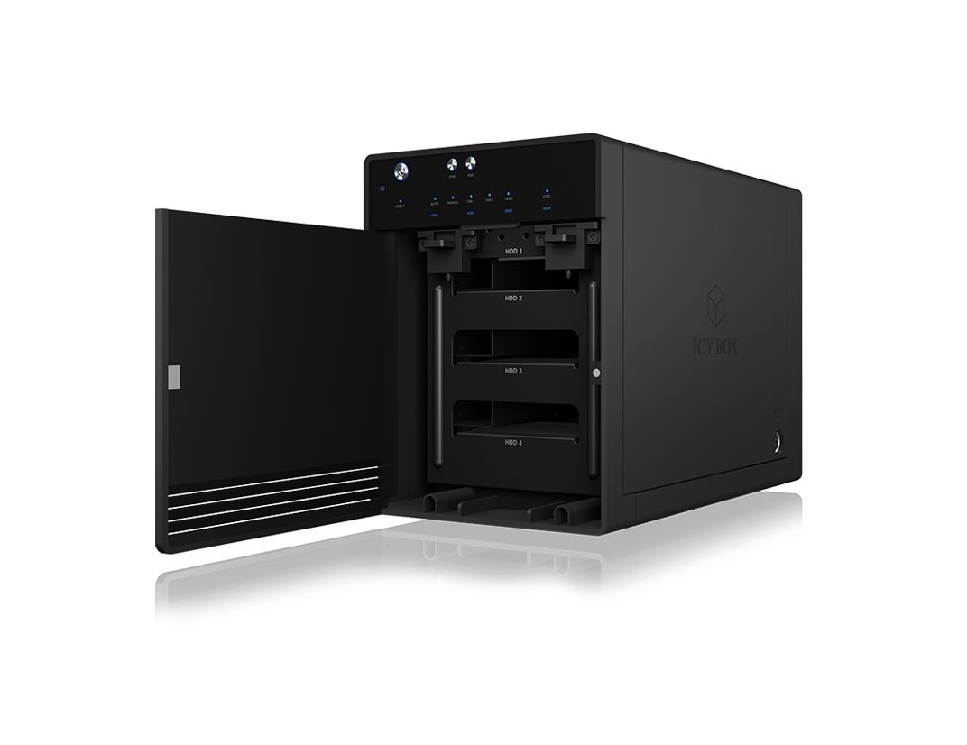 ICY BOX SINGLE enclosure for 4x HDD/SSD with USB 3.1 (Gen 2) Type-C interface and fan - SuperSaverAU - view 2