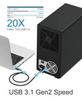 ICY BOX IB-3810-C31 SINGLE enclosure for 10x HDD with USB 3.1 (Gen 2) Type-C or Type-A interface - SuperSaverAU - view 4