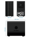 ICY BOX IB-3810-C31 SINGLE enclosure for 10x HDD with USB 3.1 (Gen 2) Type-C or Type-A interface - SuperSaverAU - view 6