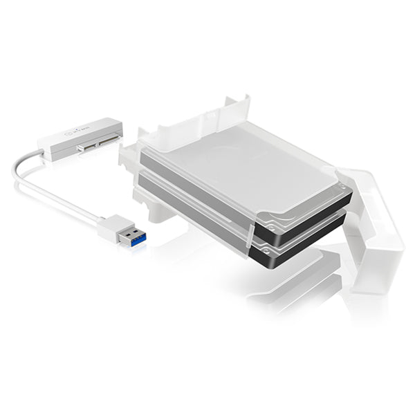 ICY BOX Adapter and enclosure for 2x 2.5" SATA HDDs/SSDs (IB-AC7032-U3) - SuperSaverAU - view 2
