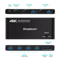 Simplecom HDMI KVM Switch 2-Port 4K@60Hz with 4-Port USB 3.0 Hub 5Gbps - SuperSaverAU - view 5