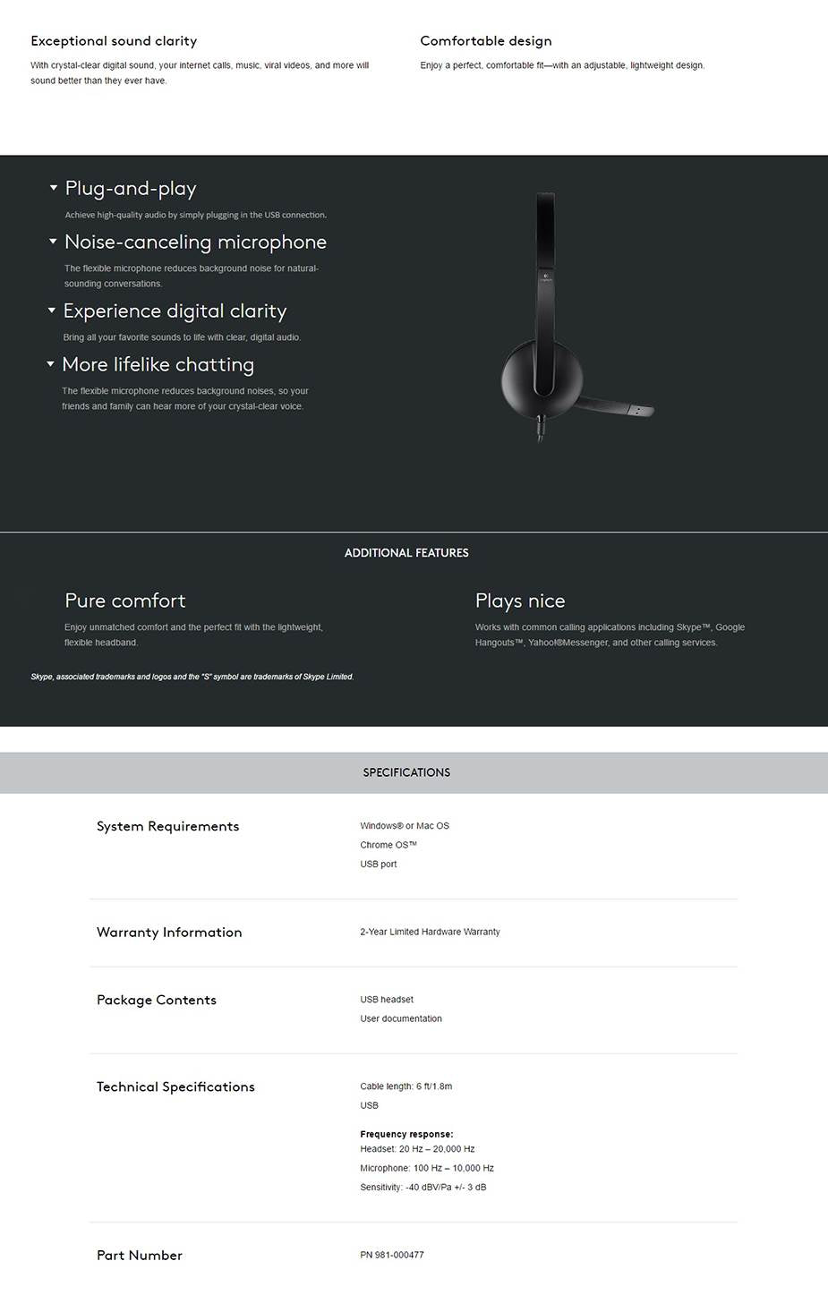 Logitech H340 USB Headset (981-000477) - SuperSaverAU - view 5