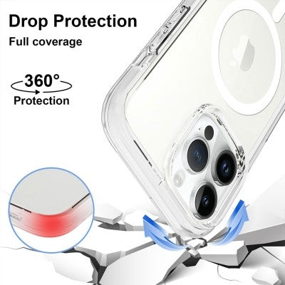 Ultimake Shockproof MagSafe Case for iPhone 15 Pro Max - Transparent