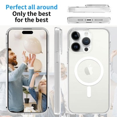 Ultimake Shockproof MagSafe Case for iPhone 15 Pro Max - Transparent