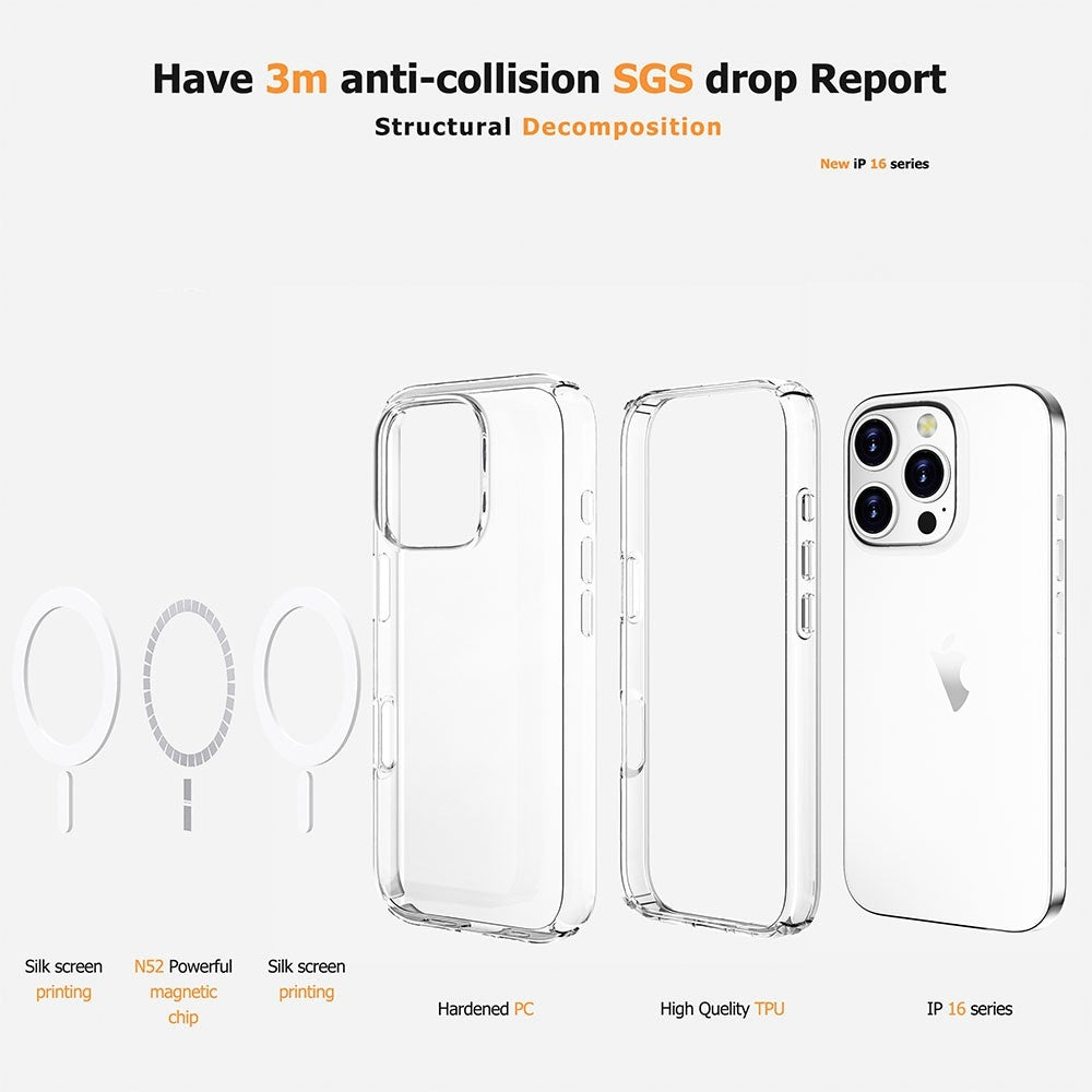 Ultimake Shockproof Transparent Magsafe Cover Case for iPhone 16 Pro Max - SuperSaverAU - view 5