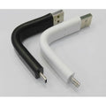 Premium Black Flexible USB Data Sync Stand Mount Cable for iPhone