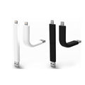 Premium Black Flexible USB Data Sync Stand Mount Cable for iPhone