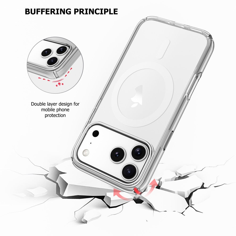 UTIA Ultimake Shockproof Clear Case for iPhone 17 Pro Max with Magnetic Ring