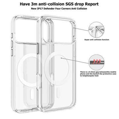 UTIA Ultimake Shockproof Clear Case for iPhone 17 Pro Max with Magnetic Ring