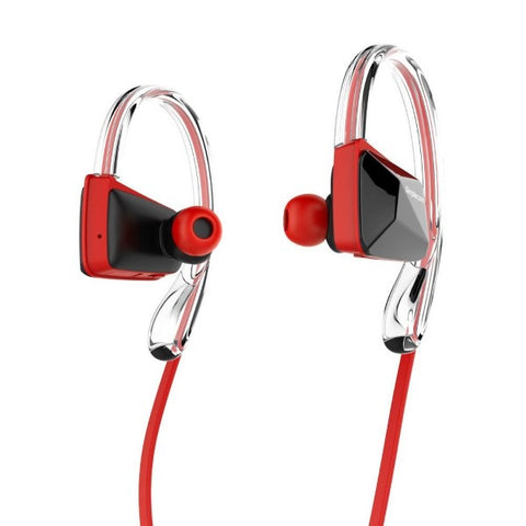 Simplecom NS200 Red Bluetooth Neckband Sports Headphones with NFC