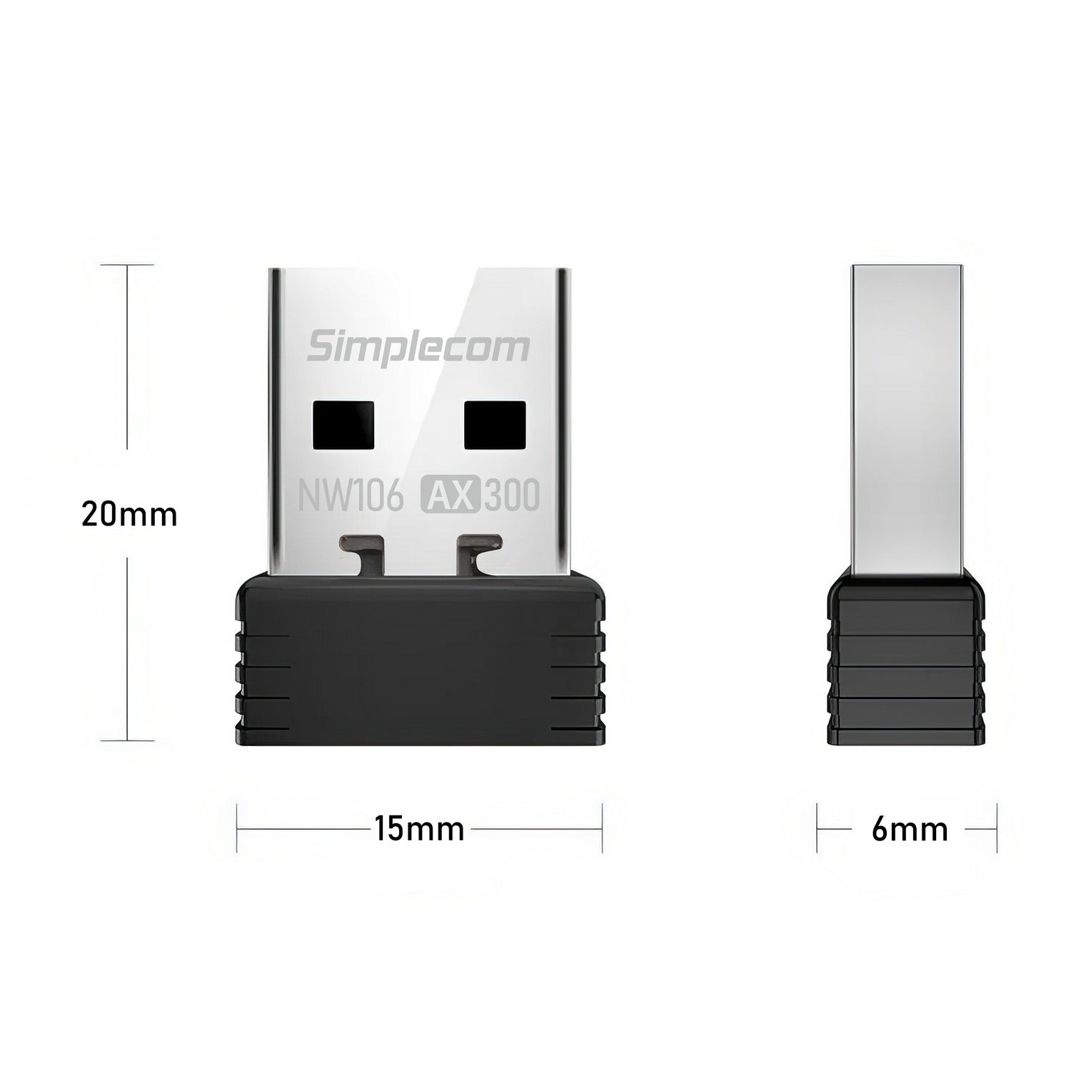 Simplecom NW106 AX300 Wi-Fi 6 USB Nano Adapter 286Mbps