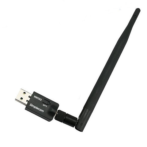 Simplecom NW392 USB Wireless N WiFi Adapter 300Mbps with 5dBi Antenna