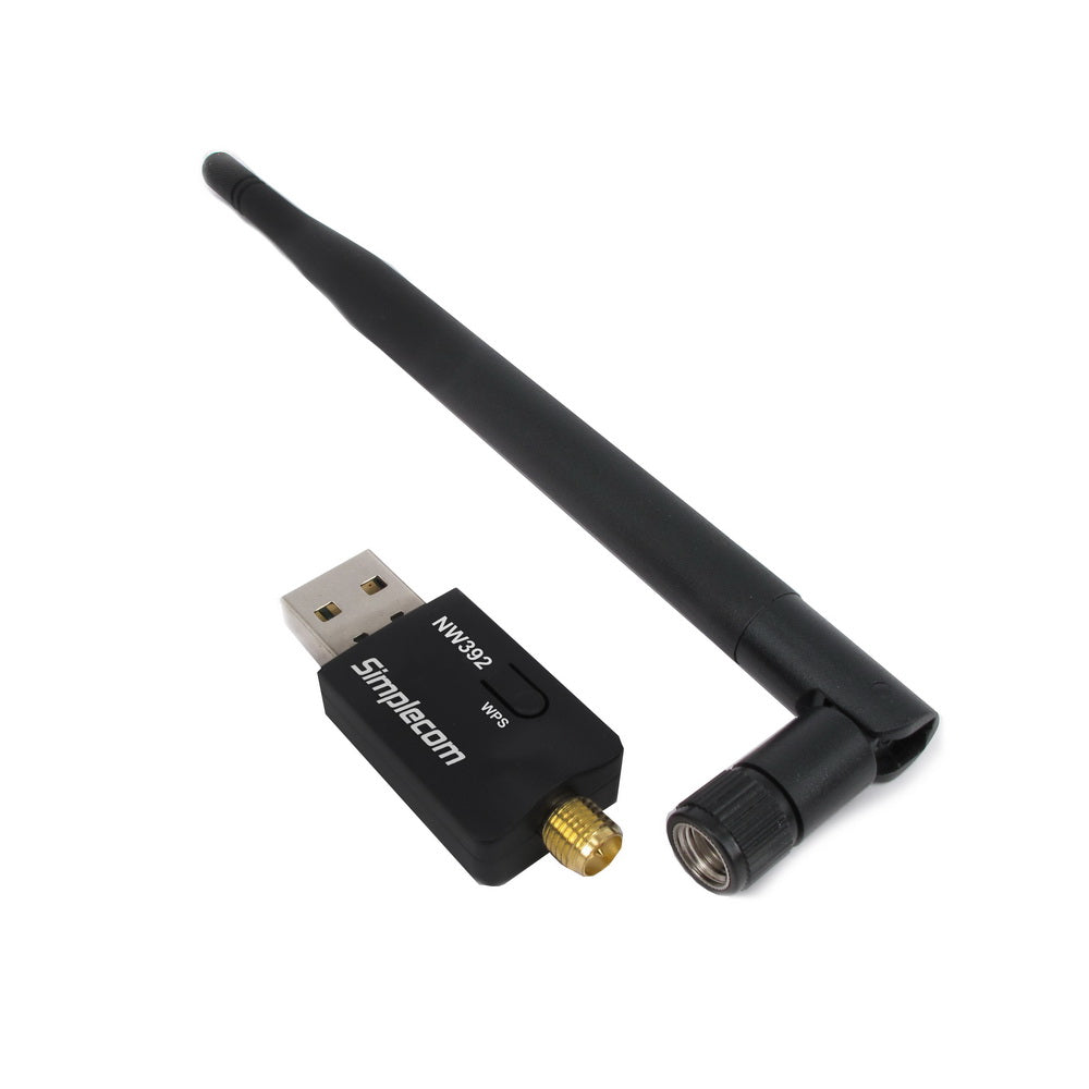 Simplecom NW392 USB Wireless N WiFi Adapter 300Mbps with 5dBi Antenna