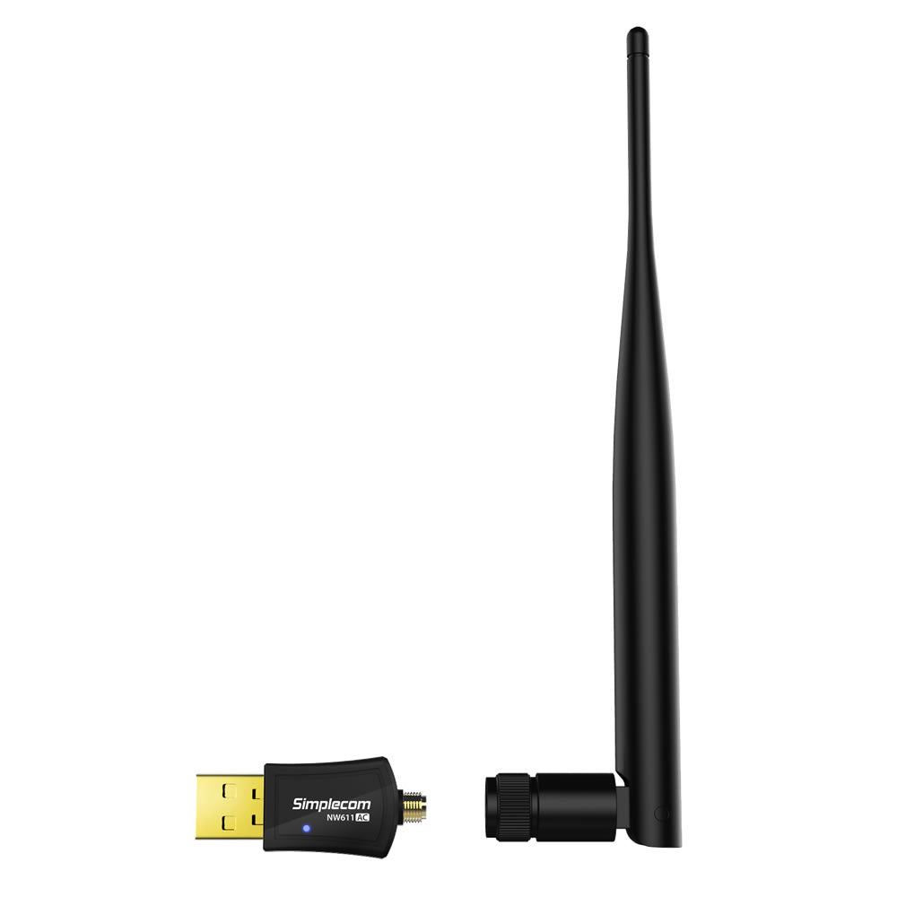 Simplecom NW611 AC600 WiFi Dual Band USB Adapter with 5dBi High Gain Antenna - SuperSaverAU - view 2