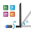 Simplecom NW632 Dual Band AC1200 Wi-Fi 5 and Bluetooth 5.0 USB 3.0 Adapter with 5dBi Antenna - SuperSaverAU - view 3
