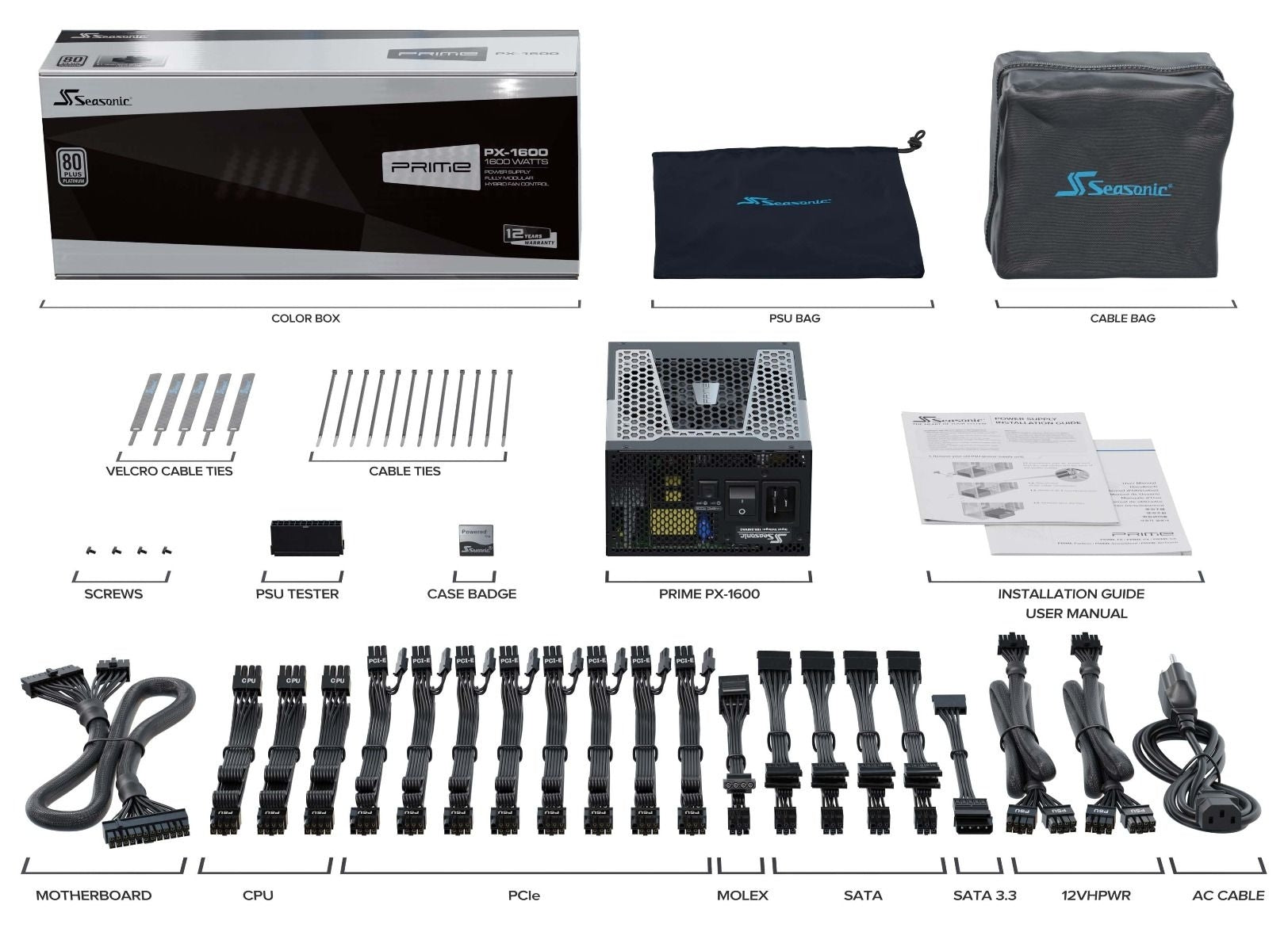 Seasonic PRIME PX-1600 1600W Platinum ATX 3.0 Modular PSU