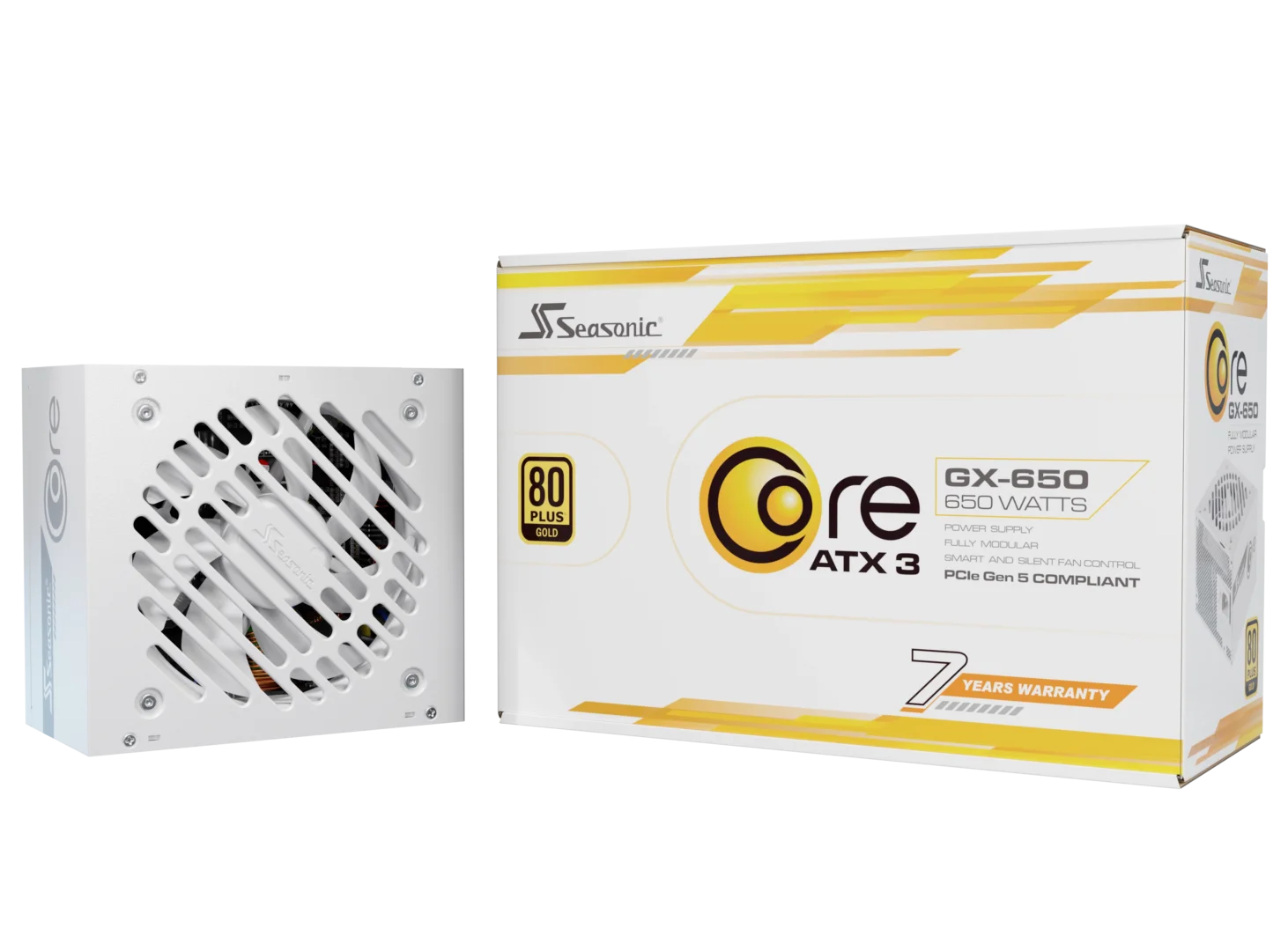 Seasonic CORE GX-650 White ATX 3.1 650W (SRP-CGX651-A5A32SF-WHITE) - SuperSaverAU - view 6
