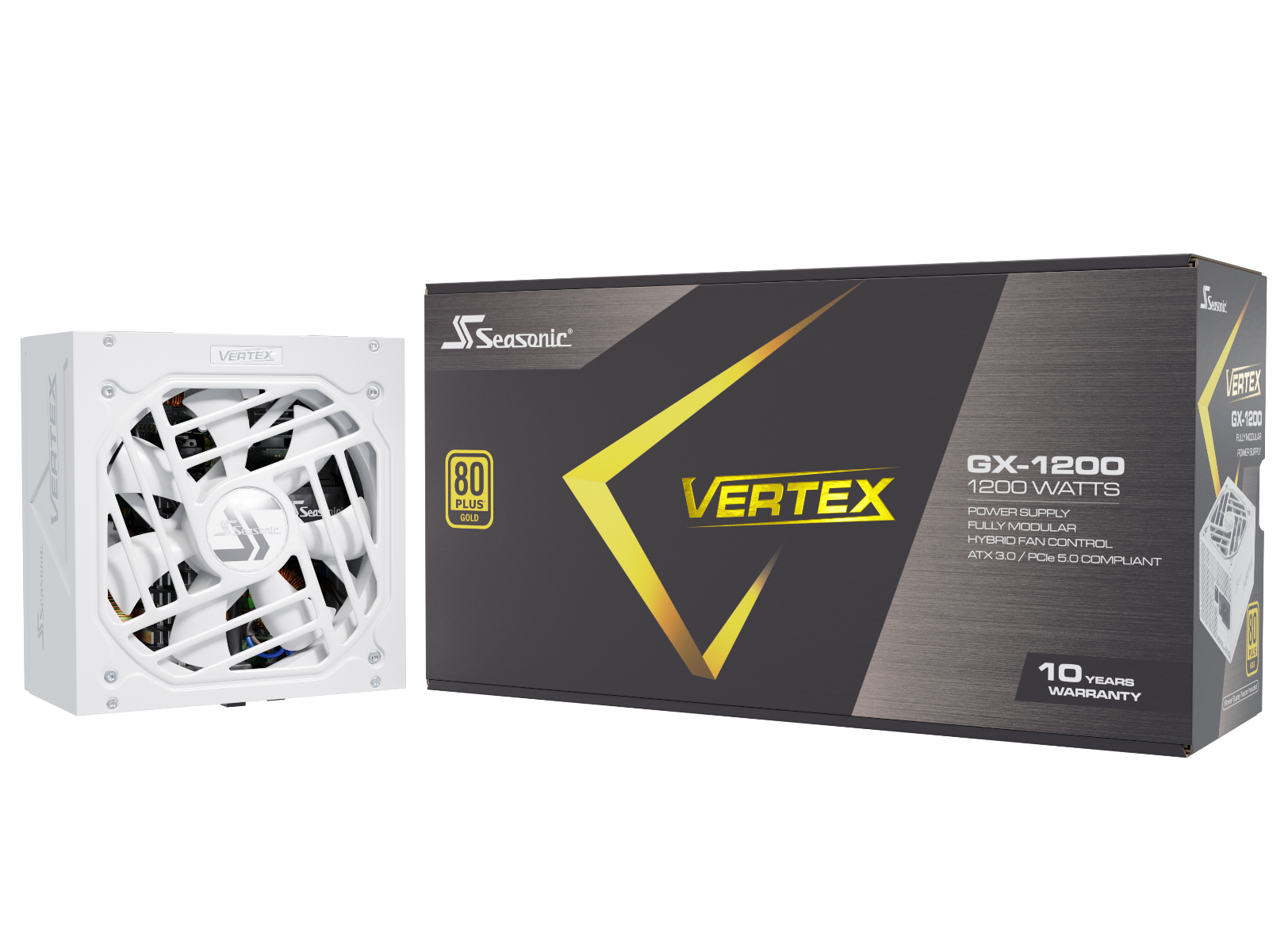 Seasonic VERTEX GX-1200 White 1200W ATX 3.0 Gold Modular PSU - SuperSaverAU - view 9