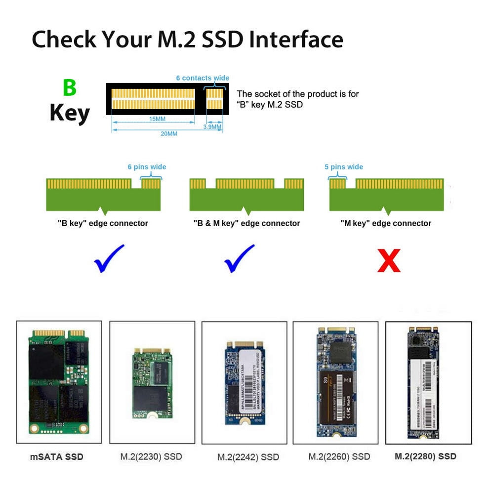 Simplecom SA207 mSATA + M.2 (NGFF) to SATA 2 In 1 Combo Adapter - SuperSaverAU - view 5