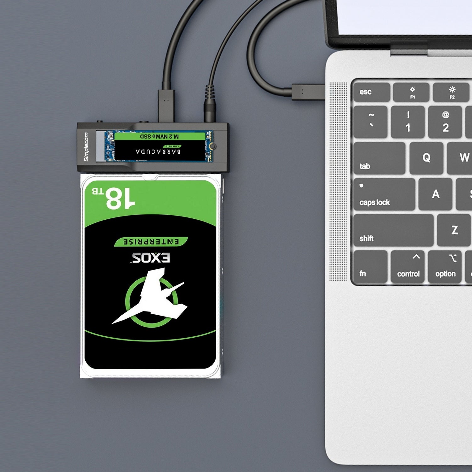 Simplecom USB to M.2 & SATA 2-IN-1 Adapter for 2.5"/3.5" HDD & NVMe SSD 10Gbps - SuperSaverAU - view 8