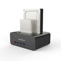 Simplecom SD352 USB 3.0 to Dual SATA Aluminium Docking Station with 3-Port Hub and 1 Port 2.1A USB Charger - SuperSaverAU - view 4
