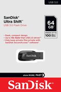 SanDisk  64GB Ultra Shift  USB 3.0 Flash Drive SDCZ410-064G-G46 - SuperSaverAU - view 1