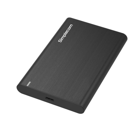 Simplecom SE221 Aluminium 2.5'' SATA HDD/SSD to USB 3.1 Enclosure Black - SuperSaverAU - view 1