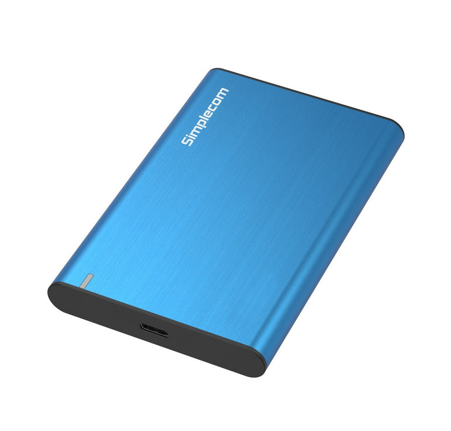Simplecom SE221 Aluminium 2.5'' SATA HDD/SSD to USB 3.1 Enclosure Blue - SuperSaverAU - view 1