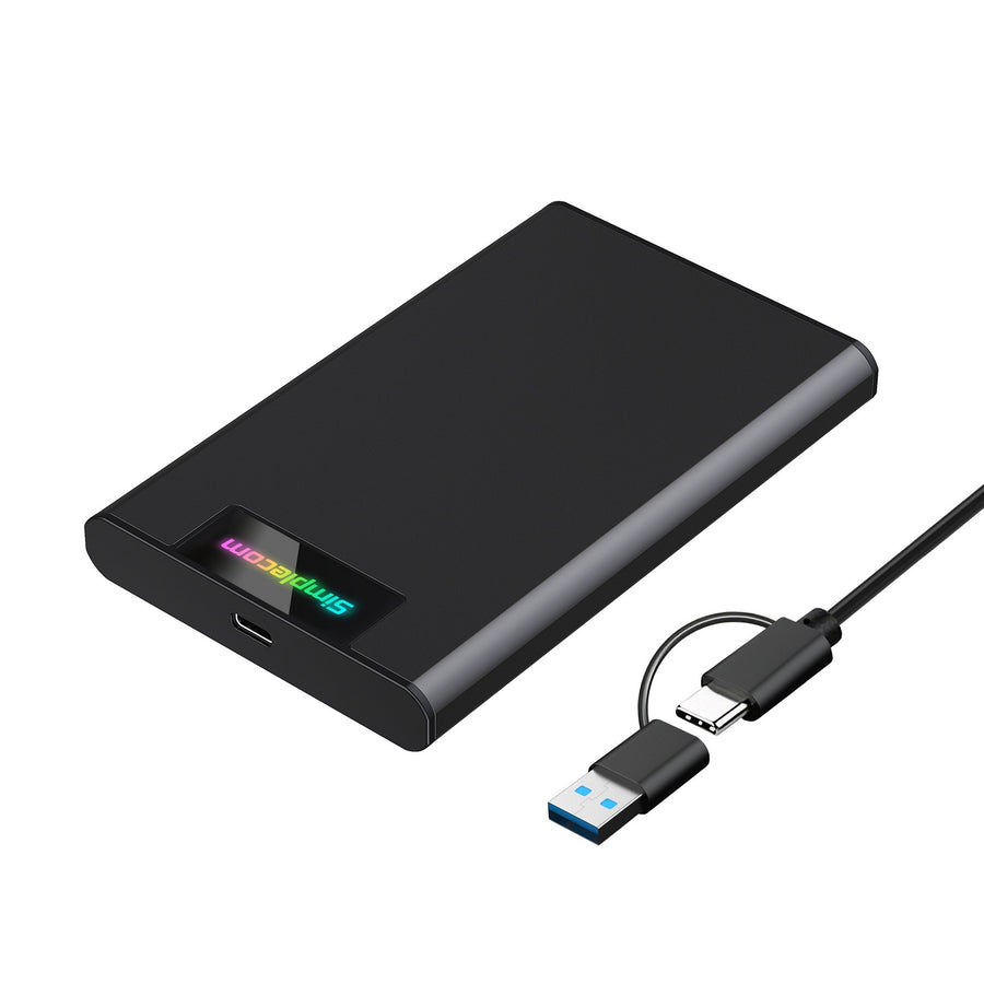 Simplecom SE239 USB-C 2.5 Inch SATA HDD SSD Enclosure with RGB Lights
