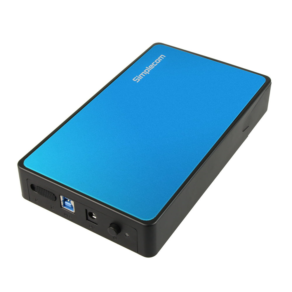 Simplecom SE325 Tool Free 3.5" SATA HDD to USB 3.0 Hard Drive Enclosure Blue - SuperSaverAU - view 1