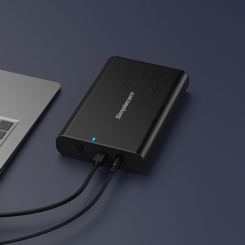 Simplecom SE331 Aluminium 3.5'' SATA to USB-C External Hard Drive Enclosure USB 3.2 Gen1 5Gbps - SuperSaverAU - view 4