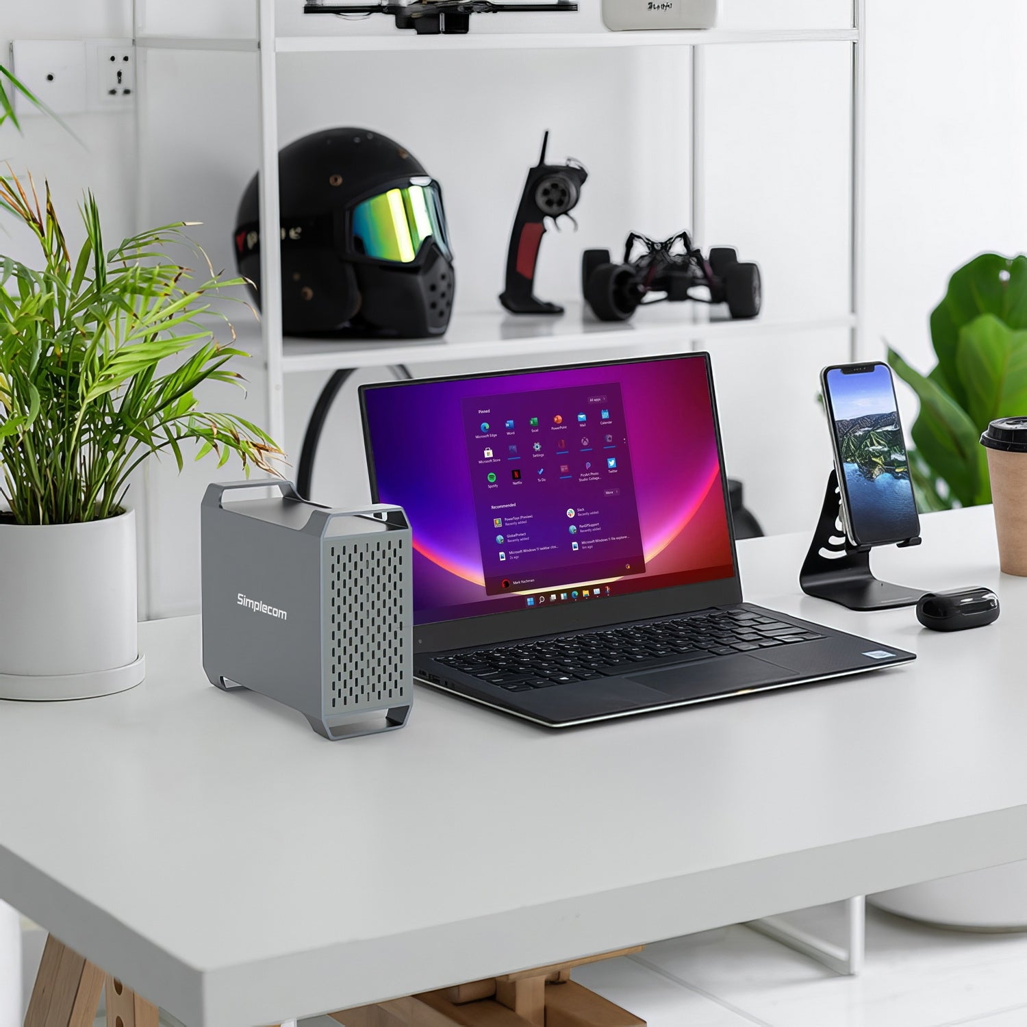 Simplecom SE482 SuperSpeed USB Dual Bay 3.5" SATA Hard Drive RAID Enclosure USB-C RAID 0/1, JBOD - SuperSaverAU - view 7