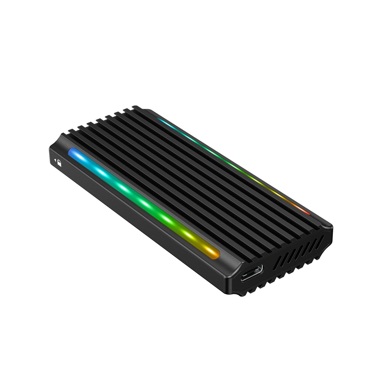 Simplecom SE525 NVMe / SATA M.2 SSD USB-C Enclosure with RGB Light USB 3.2 Gen 2 10Gbps - SuperSaverAU - view 2