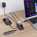 Simplecom CH345C SuperSpeed USB-A and USB-C to 4-Port USB 3.0 Hub 5Gbps Individual Switches and Power Adapter - SuperSaverAU - view 4