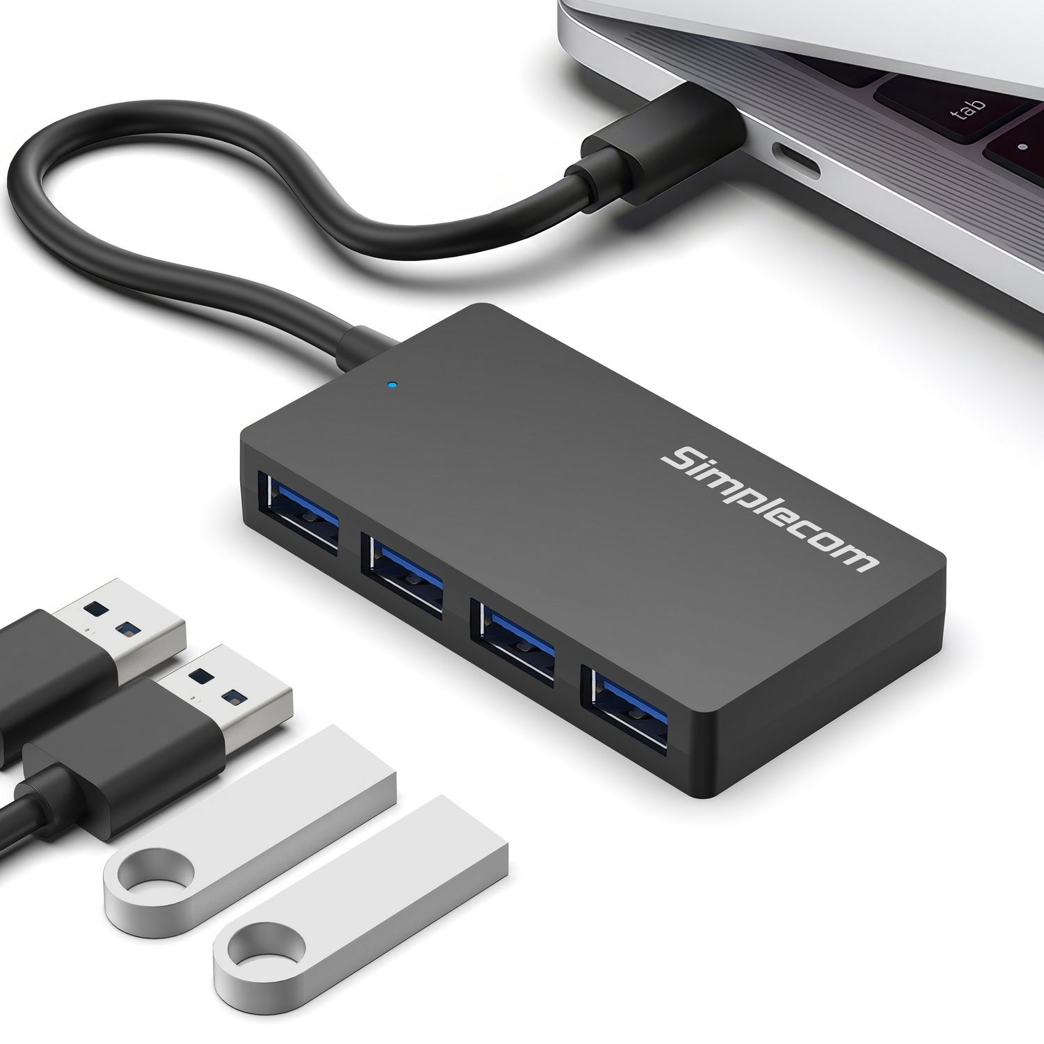 Simplecom USB-C to 4-Port USB-A Hub, USB 3.2 Gen 1, 5Gbps, Plug and Play - SuperSaverAU - view 3