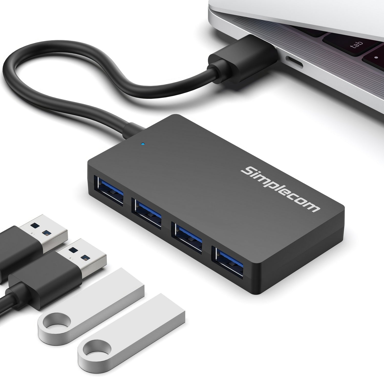 Simplecom 4-Port USB 3.0 Hub, SuperSpeed 5Gbps, Compact & Portable Design - SuperSaverAU - view 4
