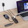 Simplecom CH375C USB-A and USB-C to 7-Port USB 3.0 Hub 5Gbps Individual Switches and Power Adapter - SuperSaverAU - view 5