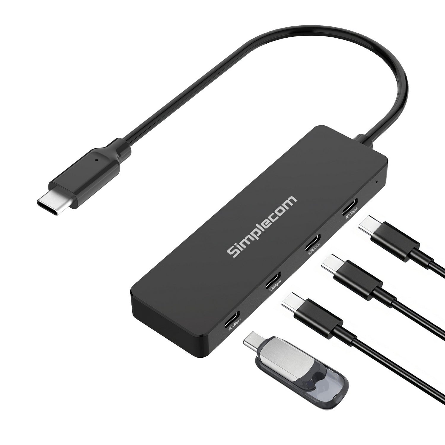 Simplecom CH384 USB-C to 4-Port USB-C Data Hub USB 3.2 Gen 2 10Gbps - SuperSaverAU - view 2