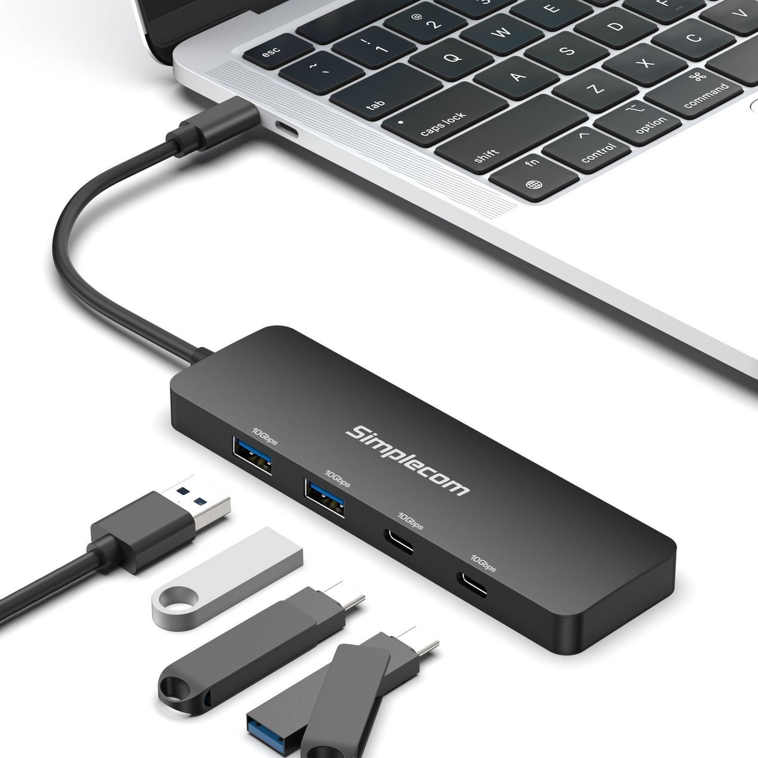 Simplecom CH392 USB 3.2 Gen2 USB-C 4-Port 10Gbps Hub (2x USB-A and 2x USB-C) - SuperSaverAU - view 4