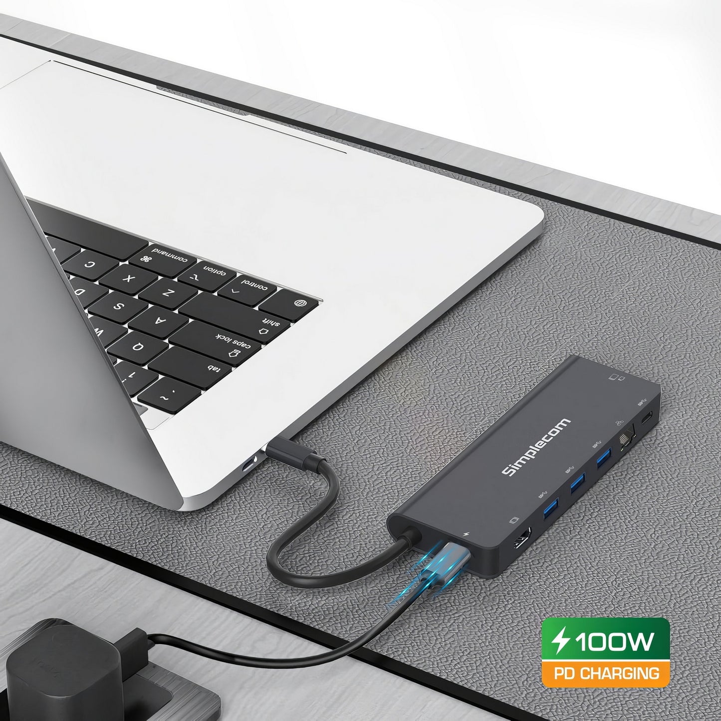 Simplecom CHT590 USB-C SuperSpeed 9-in-1 Multiport Docking Station HDMI 2.0
